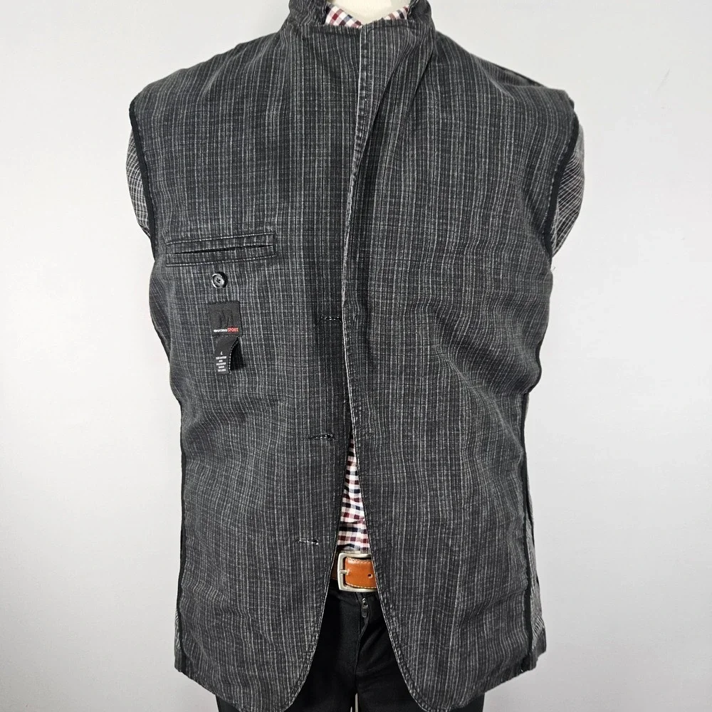 Murano Men's Sport Coat Blazer‎ Three Button Unstructured Cotton Size LARGE